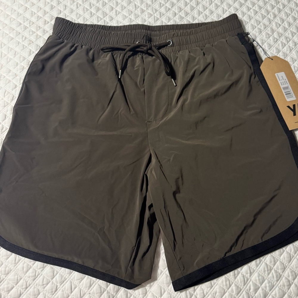 James Perse Dark Olive Athletic Shorts
